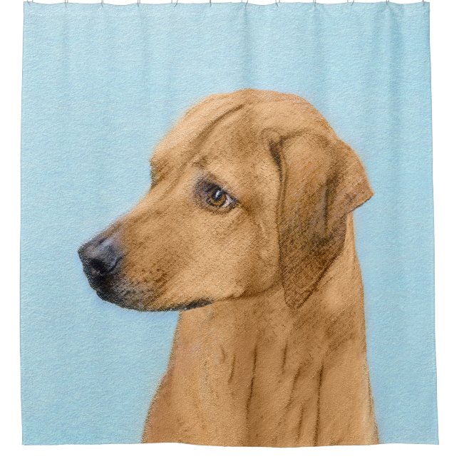 Rideaux De Douche Tableau Rhodesian Ridgeback - Art Chien original (Devant)