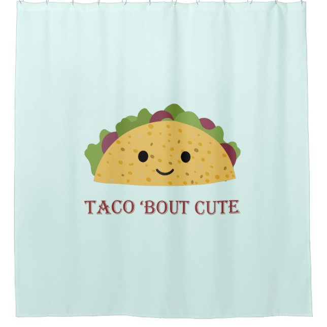 Rideaux De Douche Taco Bout Cute Kawaii Taco (Devant)