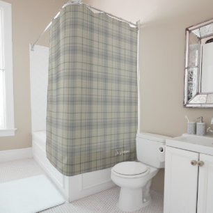 Rideaux De Douche Tan beige preppy plaid personnalisé
