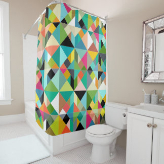 Rideaux De Douche tangram geo multi