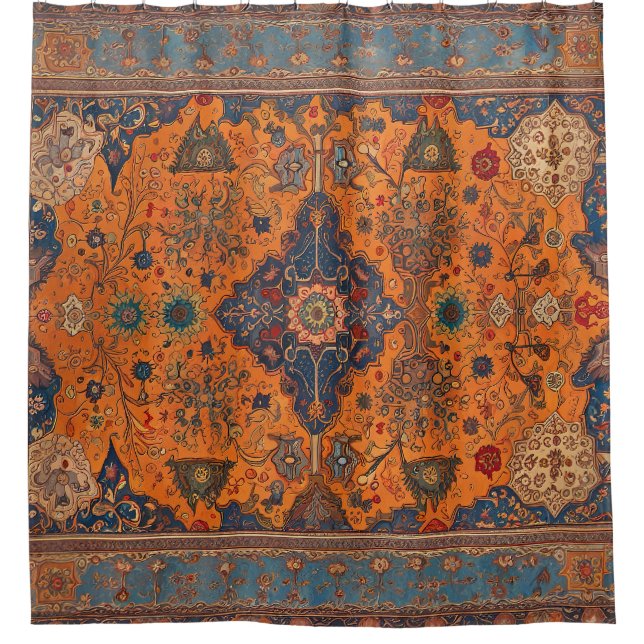 Rideaux De Douche Tapis perse ou tapis d'art numérique (Devant)