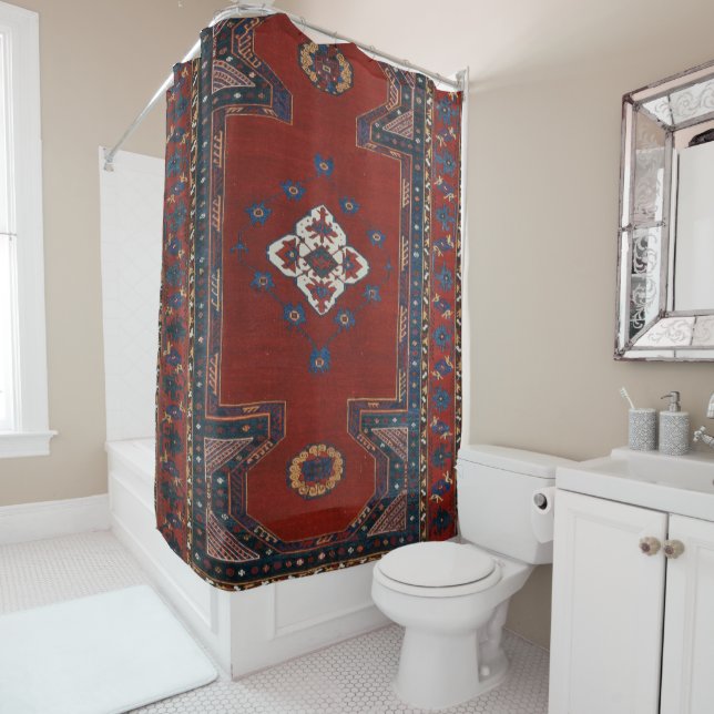Rideaux De Douche Tapis Turc Persan Oriental Antique (En situation)
