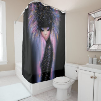Rideaux De Douche Tapisserie Cosmique Diva Stellaire Glow