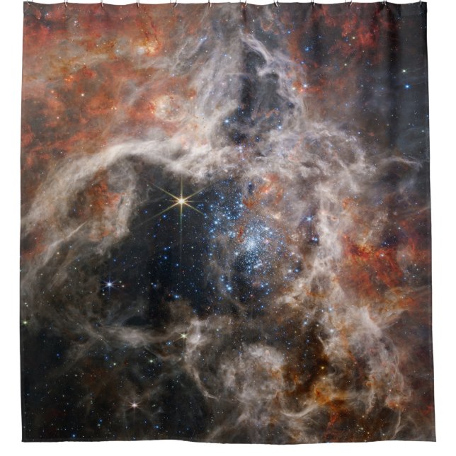 Rideaux De Douche Tarantula Nebula Image de JWST (Devant)
