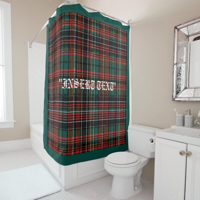 Rideaux De Douche Tartan (En situation)