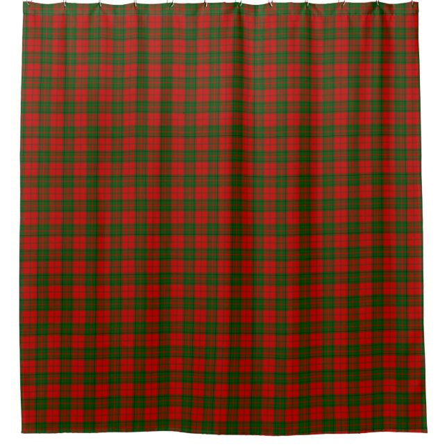 Rideaux De Douche tartan Drummond rouge vert carreaux (Devant)