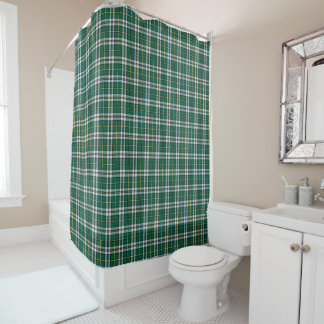 Rideaux De Douche Tartan du Cap-Breton Motif vert et blanc