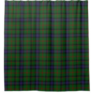 Rideaux De Douche Tartan écossais vert bleu à carreaux