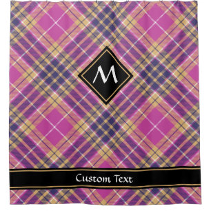 Rideaux De Douche Tartan rose, or et bleu