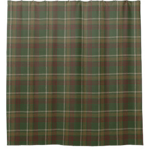 Rideaux De Douche Tartan vert d'automne