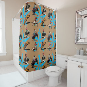 Rideaux De Douche Taureau montant le décor occidental de salle de