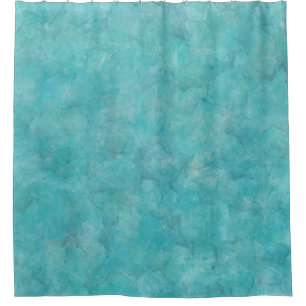 Rideaux De Douche Teinture à l'aquarelle bleu aqua tranquille