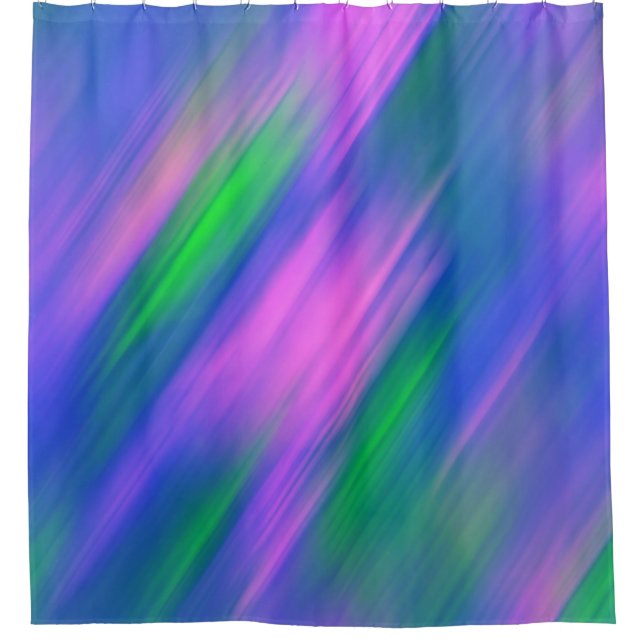 Rideaux De Douche Tendance Neon Bright bleu vert rose Abstrait (Devant)