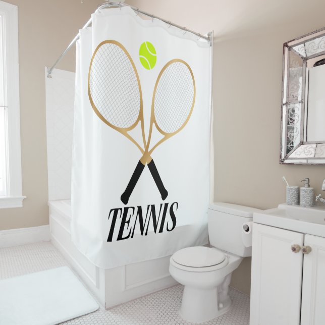 Rideaux De Douche Tennis (En situation)