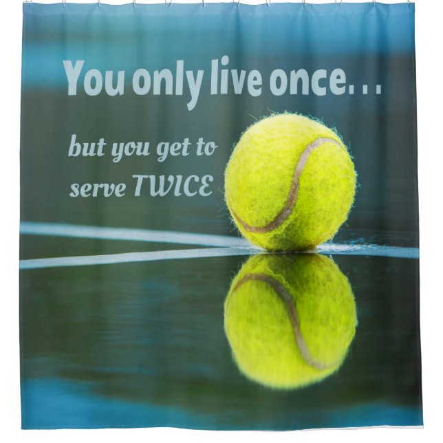 Rideaux De Douche Tennis en direct une fois sept fois, Tennis Ball,  (Devant)