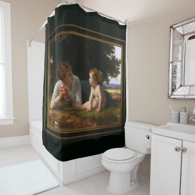 Rideaux De Douche Tentation par William Bouguereau (En situation)
