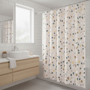 Rideaux De Douche Terrazzo moderne Motif doux Neutre