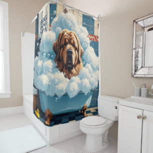 Rideaux De Douche Terre-Neuve Dégueulasse Endormi Mignon Drôle
