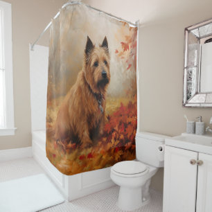 Rideaux De Douche Terrier australien en automne Leaves automne Inspi