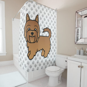 Rideaux De Douche Terrier Australien Rouge Chien de Dessin Animé Mig