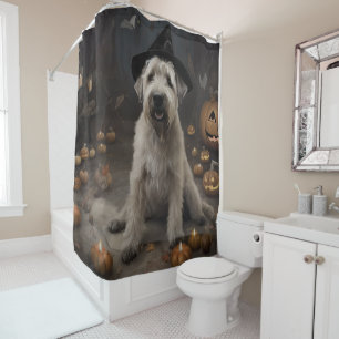 Rideaux De Douche Térrier Irlandais Citrouilles Halloween Épouvantab