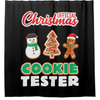 Rideaux De Douche testeur officiel de cookies de Noël | cadeau migno