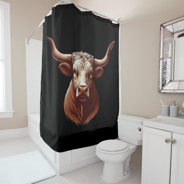Rideaux De Douche Texas Longhorn (En situation)