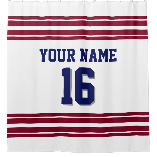 Rideaux De Douche Texte de la marine 2X Stripes (Devant)