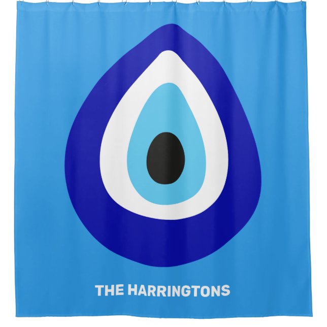 Rideaux De Douche Texte personnalisé Mal Eye Nazar Amulet (Devant)