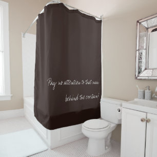 Rideaux De Douche Texte personnalisé sur le chocolat noir