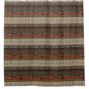 Rideaux De Douche Textile d'héritage avec les motifs décoratifs