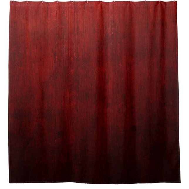 Rideaux De Douche textile floral rouge et noir (Devant)