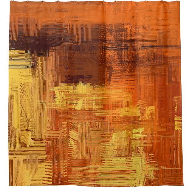 Rideaux De Douche texture Abstraite. 2d illustration. Main expressiv (Devant)