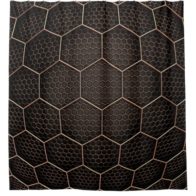 Rideaux De Douche texture Arrière - plan grille hexagonale d (Devant)
