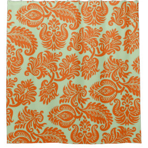 Rideaux De Douche Texture arrière - plan orange transparente