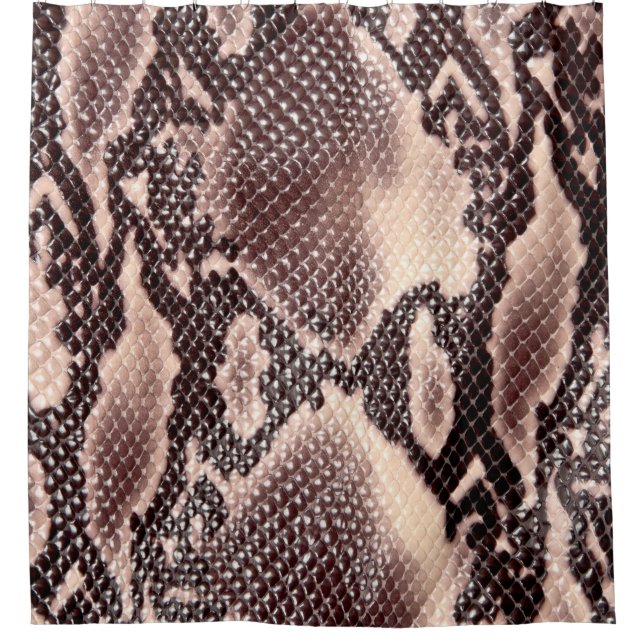 Rideaux De Douche texture Brown en cuir de serpent (Devant)