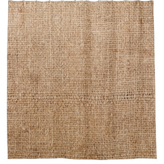 Rideaux De Douche texture de burlap Brown, tissu rustique.