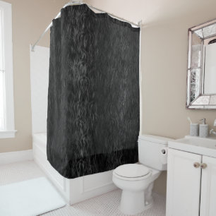 Rideaux De Douche Texture de fourrure - #1 noir et blanc