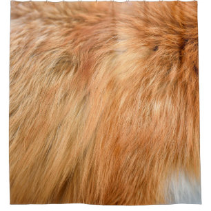 Rideaux De Douche Texture de fourrure de renard rouge