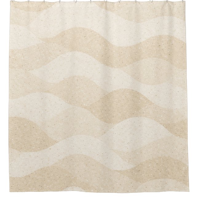 Rideaux De Douche Texture de grain minimale, douce, motif neutre (Devant)