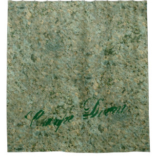 Rideaux De Douche Texture de roche de vert de photo de nature de