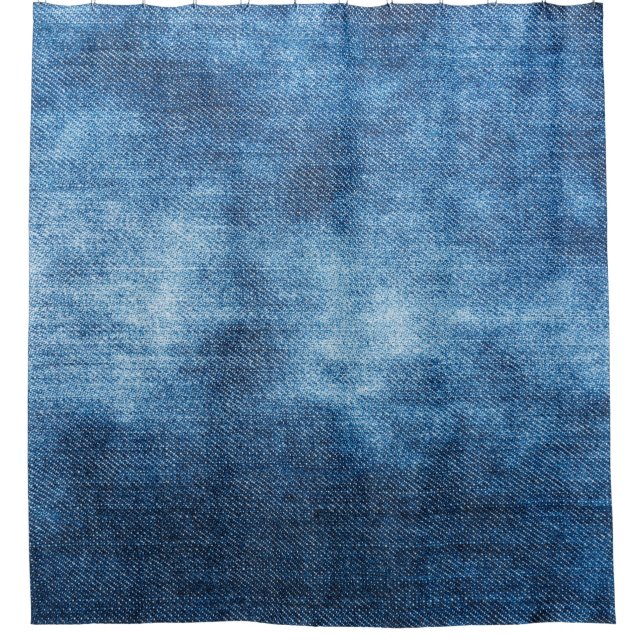 Rideaux De Douche Texture des jeans en denim bleu (Devant)
