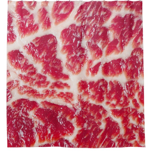Rideaux De Douche Texture du steak de boeuf marbré Closeup (Devant)