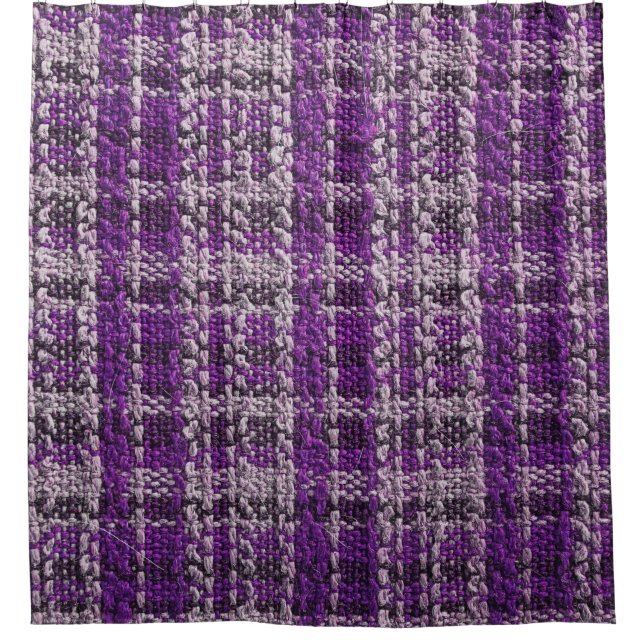 Rideaux De Douche Texture du tissu de tartan violet utile comme supp (Devant)