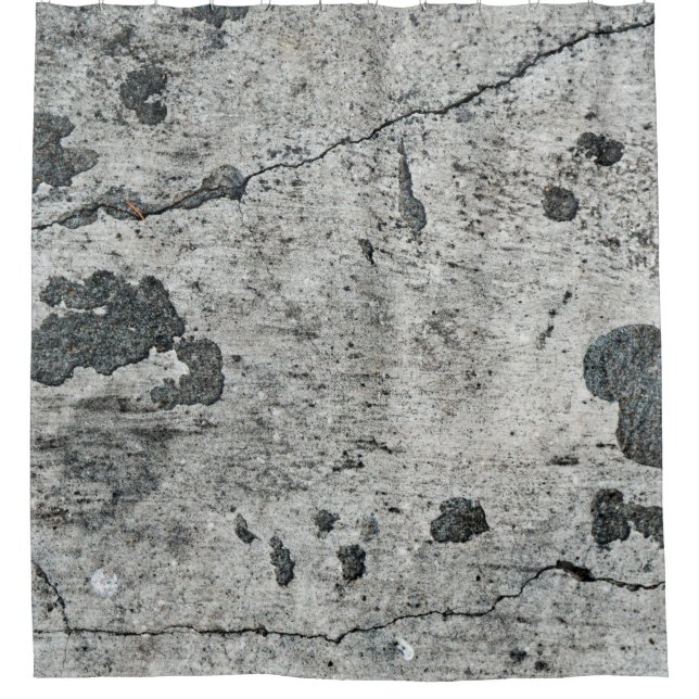 Rideaux De Douche Texture d'un vieux mur de béton fêlé. Arrière-plan (Devant)