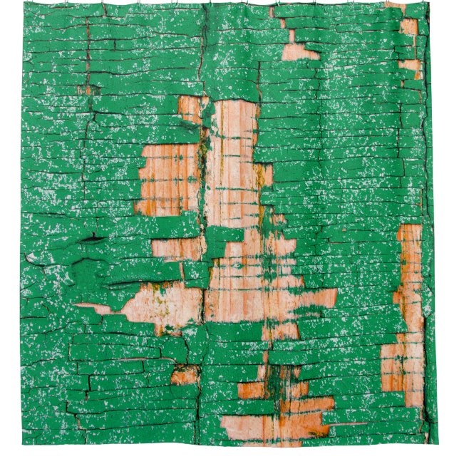 Rideaux De Douche Texture d'une vieille clôture en bois avec peintur (Devant)