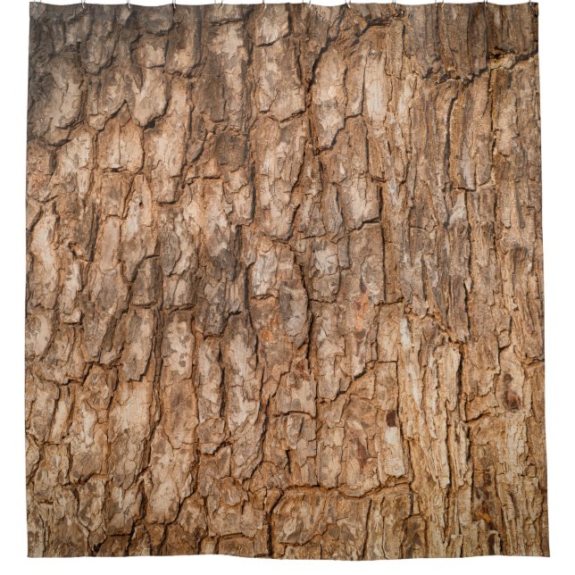 Rideaux De Douche Texture écorce d'arbre, arrière - plan de bois nat (Devant)