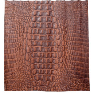 Rideaux De Douche texture en cuir Brown fond abstrait, vieilli, anim