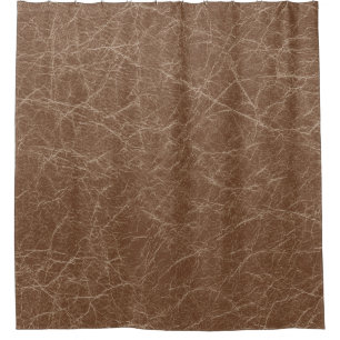Rideaux De Douche Texture en Cuir Naturel : Brown sans soudure Détai