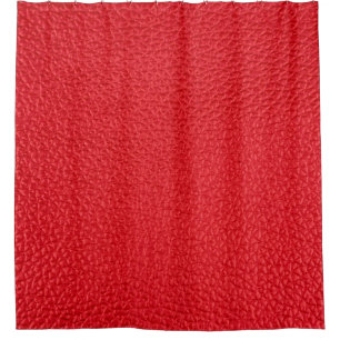 Rideaux De Douche Texture en cuir rouge